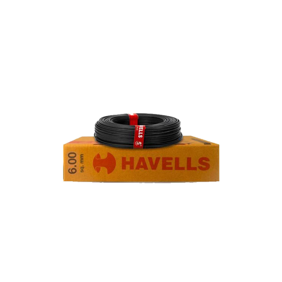Havells FR-SC 6.0 sqmm Extra Flex Black 180 meter 49 Amp Wire | 1100V Rating