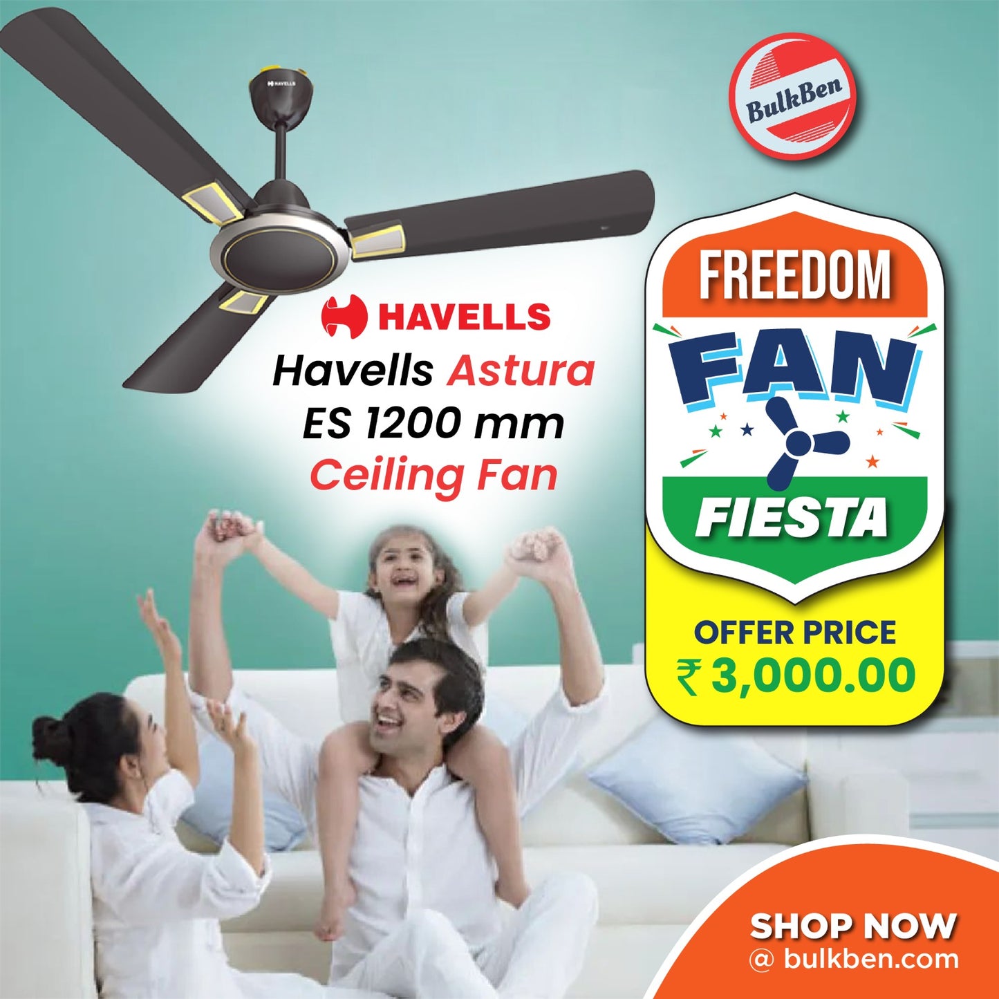 Havells 1200mm Astura Energy Saving Ceiling Fan