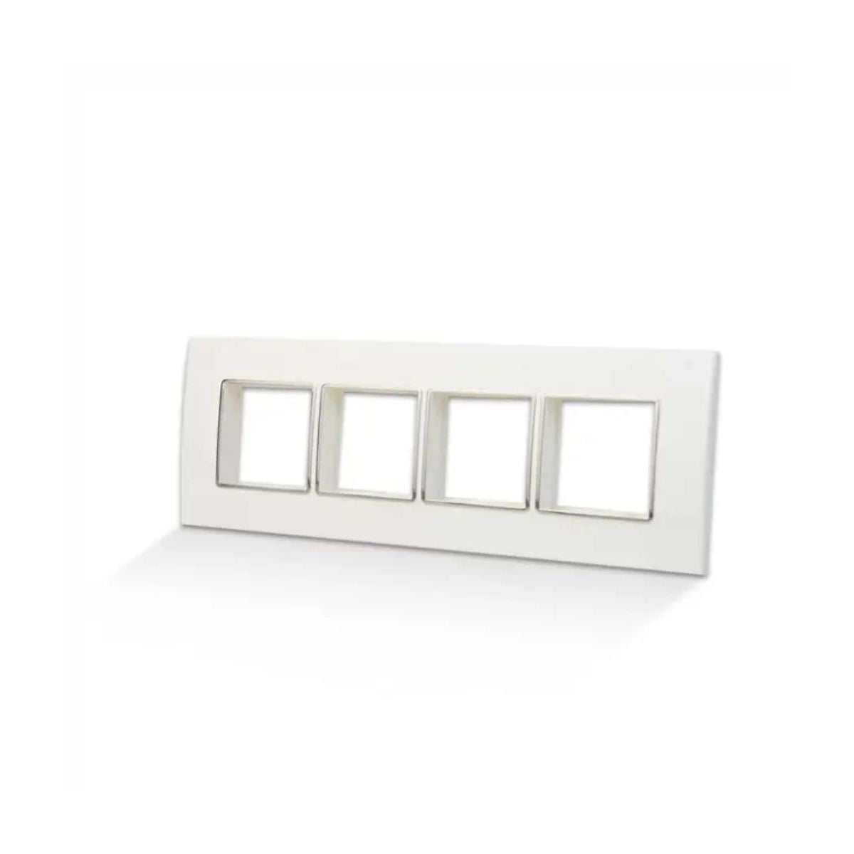 Anchor 8 Module Horizontal Plate With Chrome Collar | White Horizontal Plate