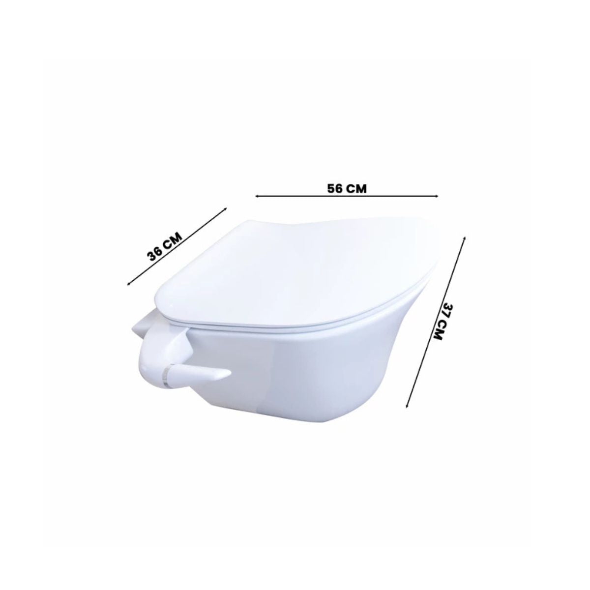 Kohler Vive Wall Hung Toilet Bowl With Seat Cover | White Colour