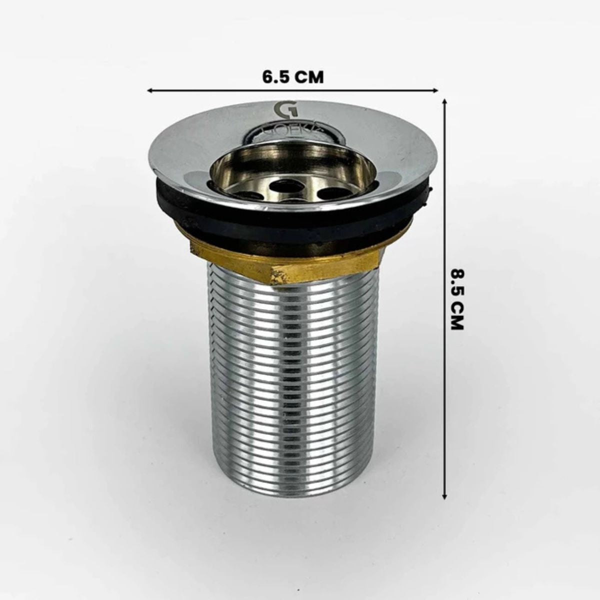 Goeka Brass Dlx Waste Coupling F/T 3 Inch | Single Lever Slotted Drain Stopper