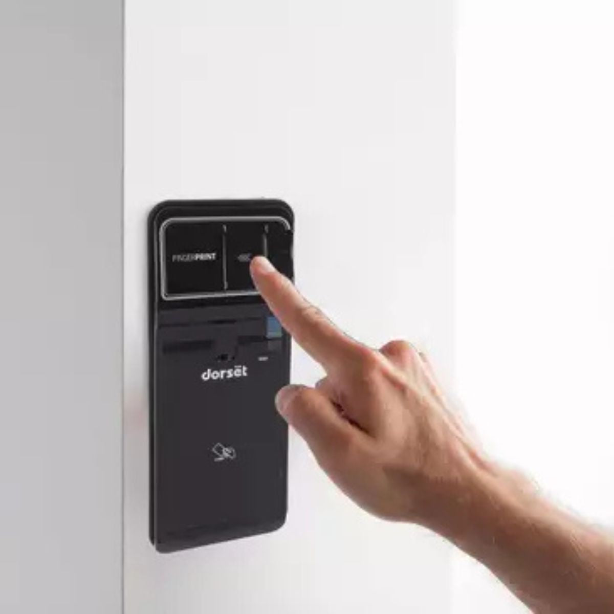 Dorset DG 601 Rim Digital Door Lock | Black | Fingerprint ID | Mechanical Key