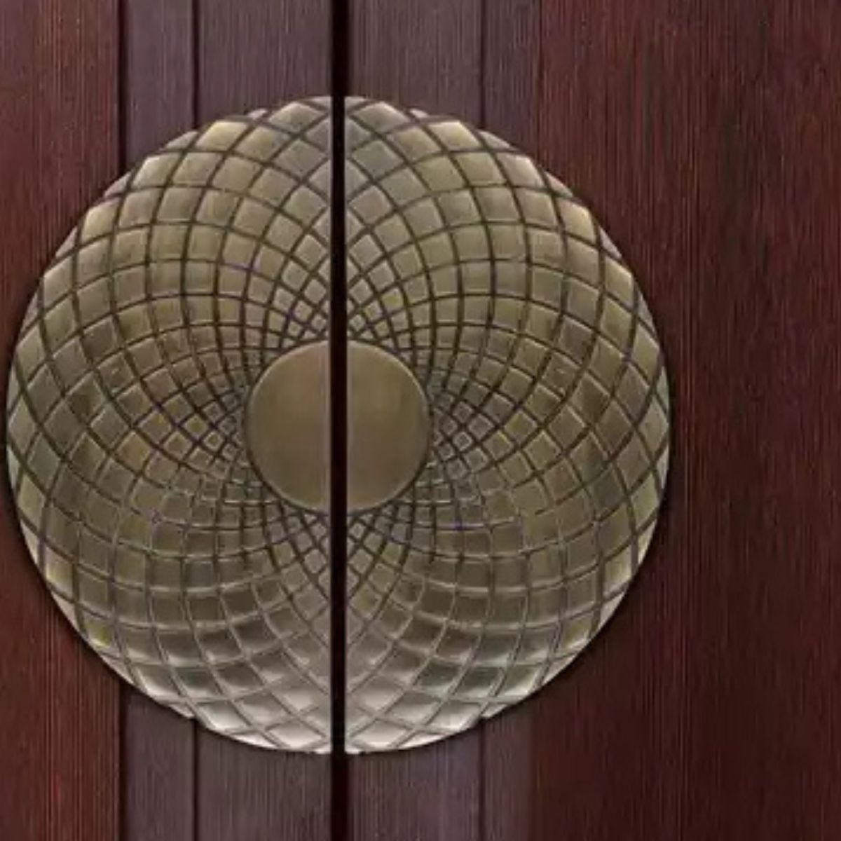 Atom Double Door Handle Globe 8 Inch Antique | Brass Pull Handle | Antique Finish | Rust Gold Design