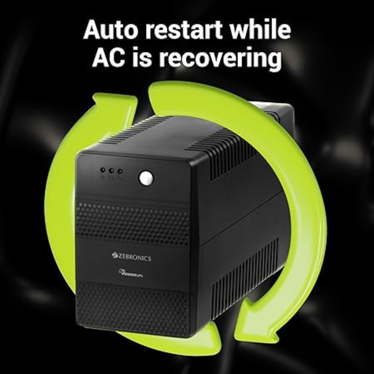 ZEBRONICS U1205 Microcontroller Based UPS with Up-to 1000VA | 600W, Double Boost, Automatic Voltage Regulation