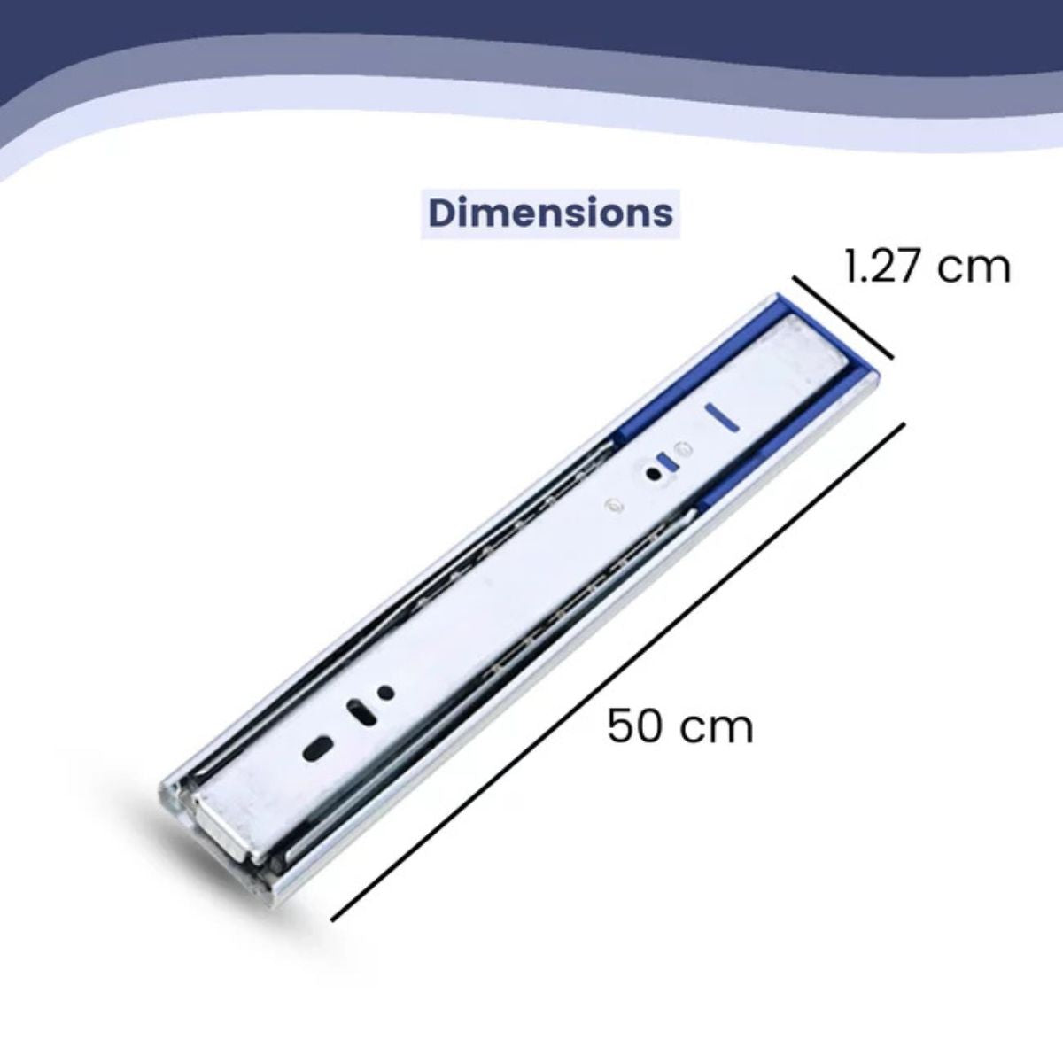 Inox Telescopic Slider | Full Extension Soft Close | 10-Inch | Zinc Plated Durable Rails