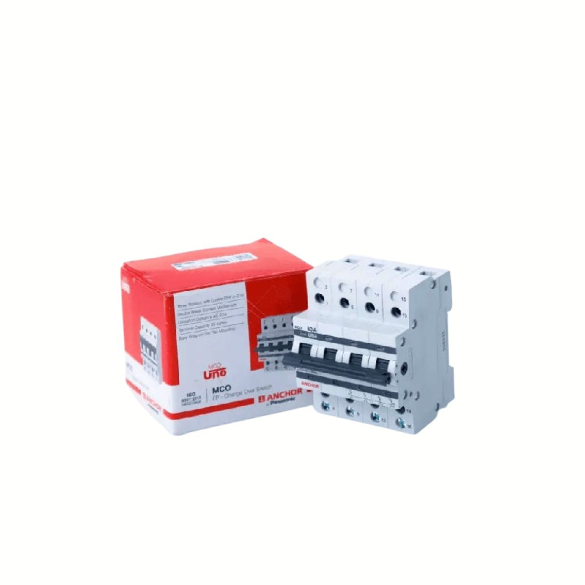 Anchor Uno Series 63 Amp FP Change Over Switch | Manual Changeover Switch