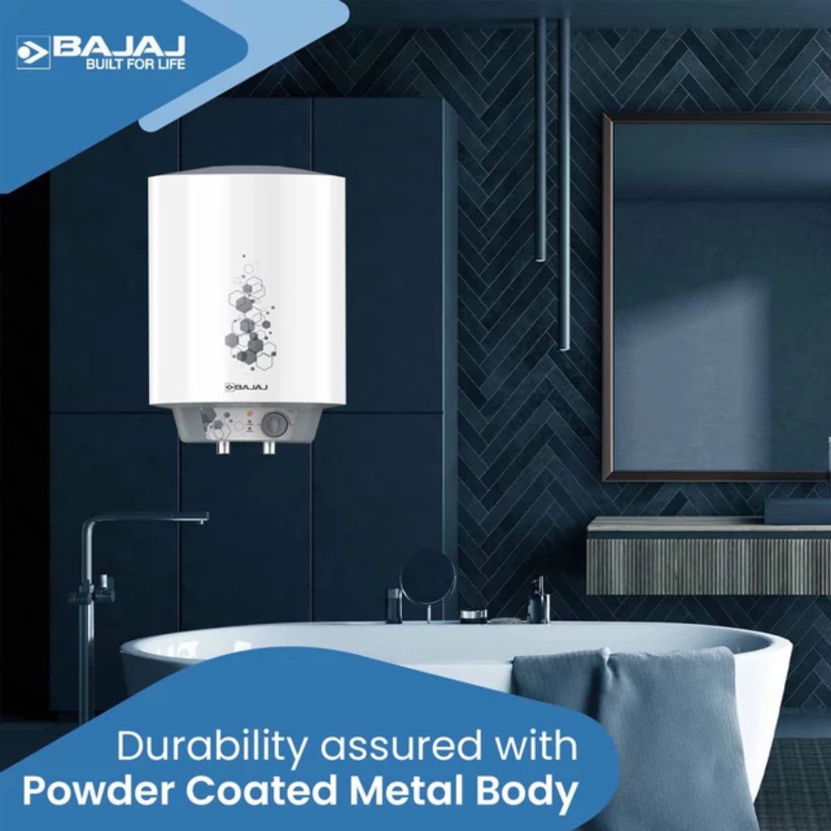 Bajaj Astor Storage Water Heater | 25L | White And Grey Colour | 2000W