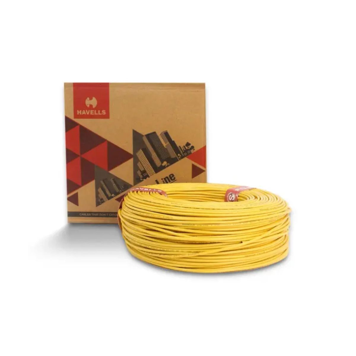 Havells FR-SC 2.5 Sq mm Yellow Colour Wire | 180 meter Length
