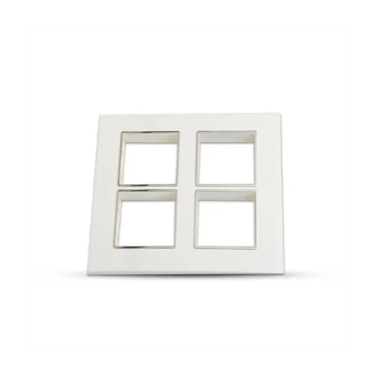 Anchor 8 Module Vertical Plate With Chrome Collar | Vertical Electrical Plate