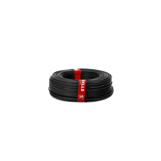 Havells FR-SC 6.0 sqmm Extra Flex Black 180 meter 49 Amp Wire | 1100V Rating