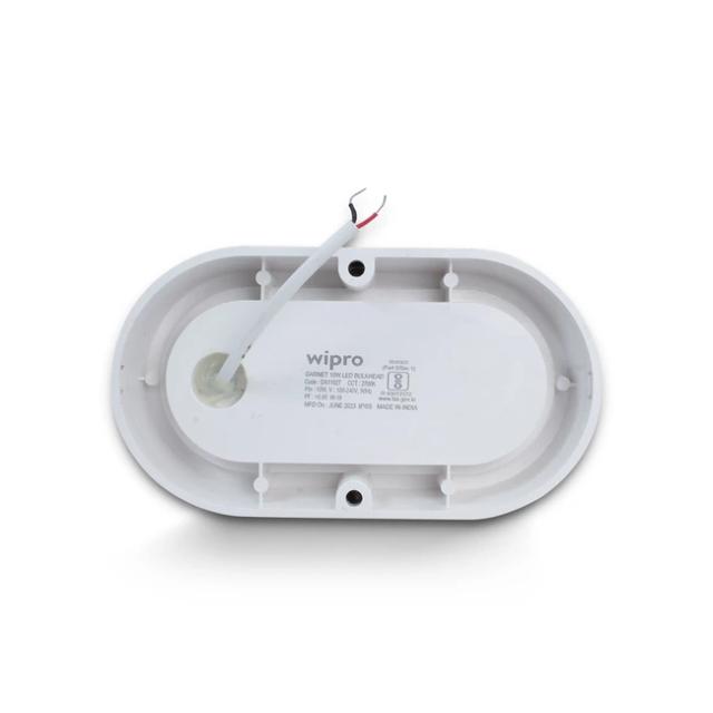 Wipro Garnet 10W Bulkhead Light | Wall Mounted Fixture | 2700K Warm White Light