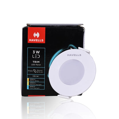 Havells LED Trim Junction Box , 6500K Cool Day Light , Easy Installation | Downlighting