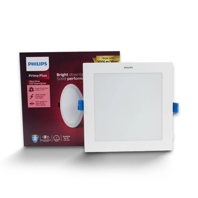 Philips Astra Prime Plus 15W LED Panel Cool Day Light | Square Recessed Downlight