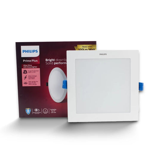 Philips Astra Prime Plus 15W LED Panel Cool Day Light | Square Recessed Downlight