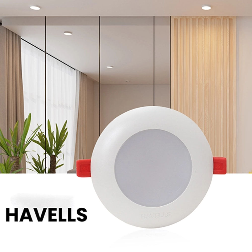 Havells LED Trim Nxt 5W Round Panel Light | Recessed Mount | 220-240V