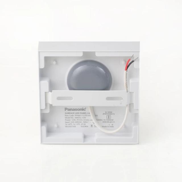 Panasonic Rimless Surface Square LED Panel Light | 12W | 6500K Colour Consumption