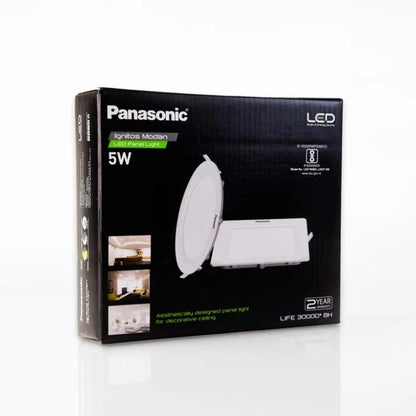 Panasonic Round 5W LED Panel Light , Cool Day Light  400 lm , 20,000 Hours Lifetime