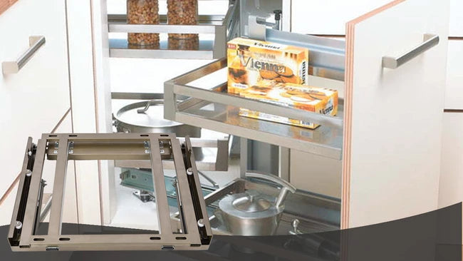 Inox Satin Magic Corner Unit | Durable Frame and Runner with Rollers