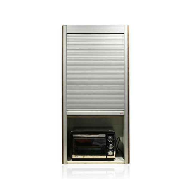Inox Straight Rolling Shutter 600x1320mm | Aluminium Finish Shutter for Microwave Storage