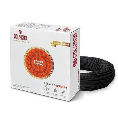 Polycab OPTIMA+ 1sqmm 90M coil | Flame Retardant | Lead free | 99.97% high purity copper