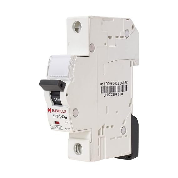 Havells Stadx 10 Amp Single Pole MCB | 240V | Circuit Breaker | Electrical Safety Switch