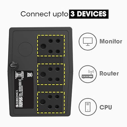 ZEBRONICS U735 600VA/360W Microcontroller Based UPS for Office Computers