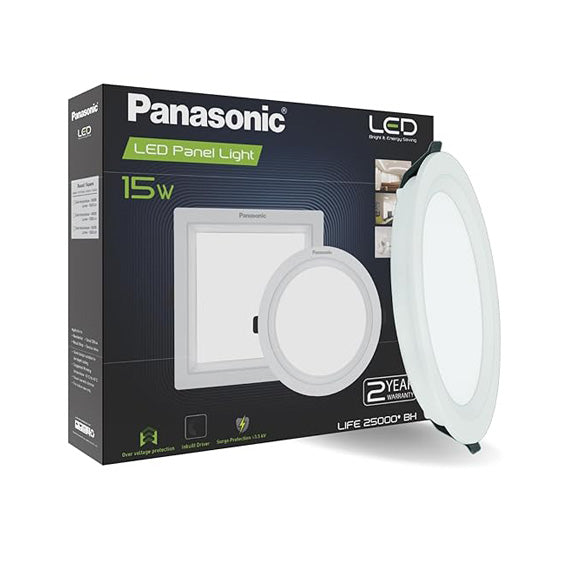 Panasonic LED Panel Light 15W Round | 6500K Bright Cool Day Light