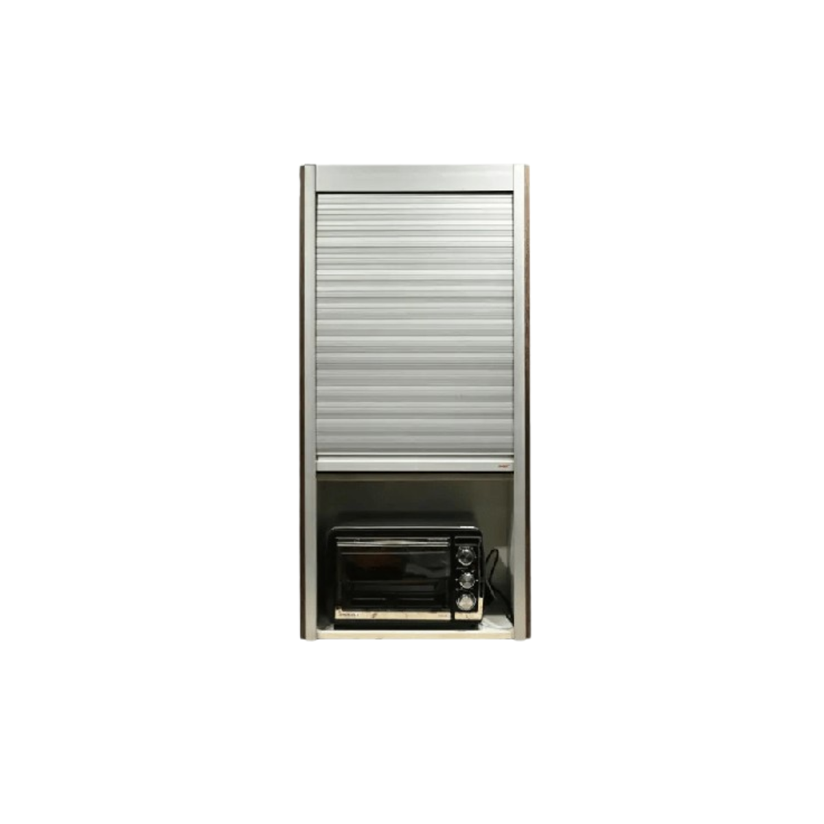 Inox Straight Rolling Shutter 600x1320mm | Aluminium Finish Shutter for Microwave Storage
