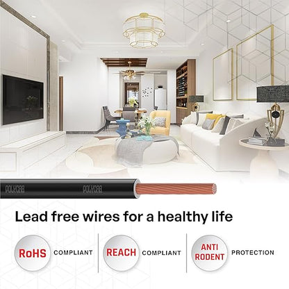 Polycab OPTIMA+ 1sqmm 90M coil | Flame Retardant | Lead free | 99.97% high purity copper