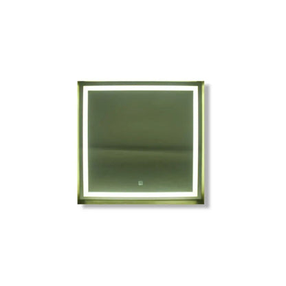 Cipla Plast Ikon Square Gold LED Mirror | 24X24 Inch