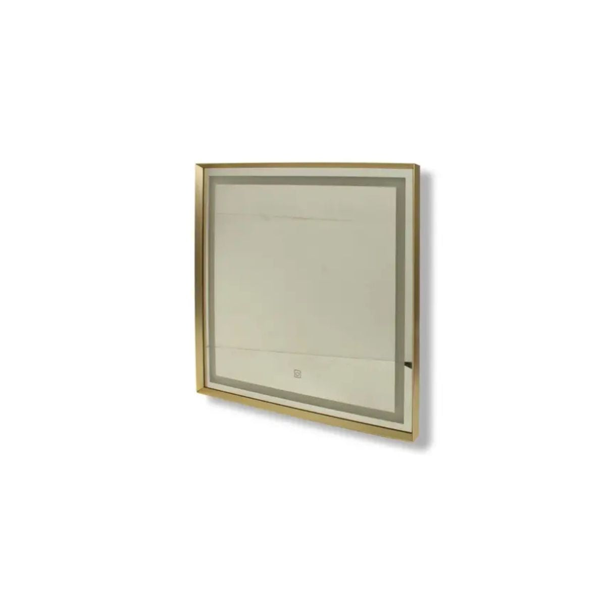 Cipla Plast Ikon Square Gold LED Mirror | 24X24 Inch
