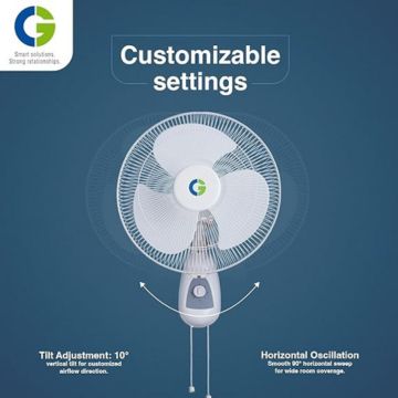 CG Vheg Wall Fan | 400mm Sweep | High-Speed 2250 RPM Motor