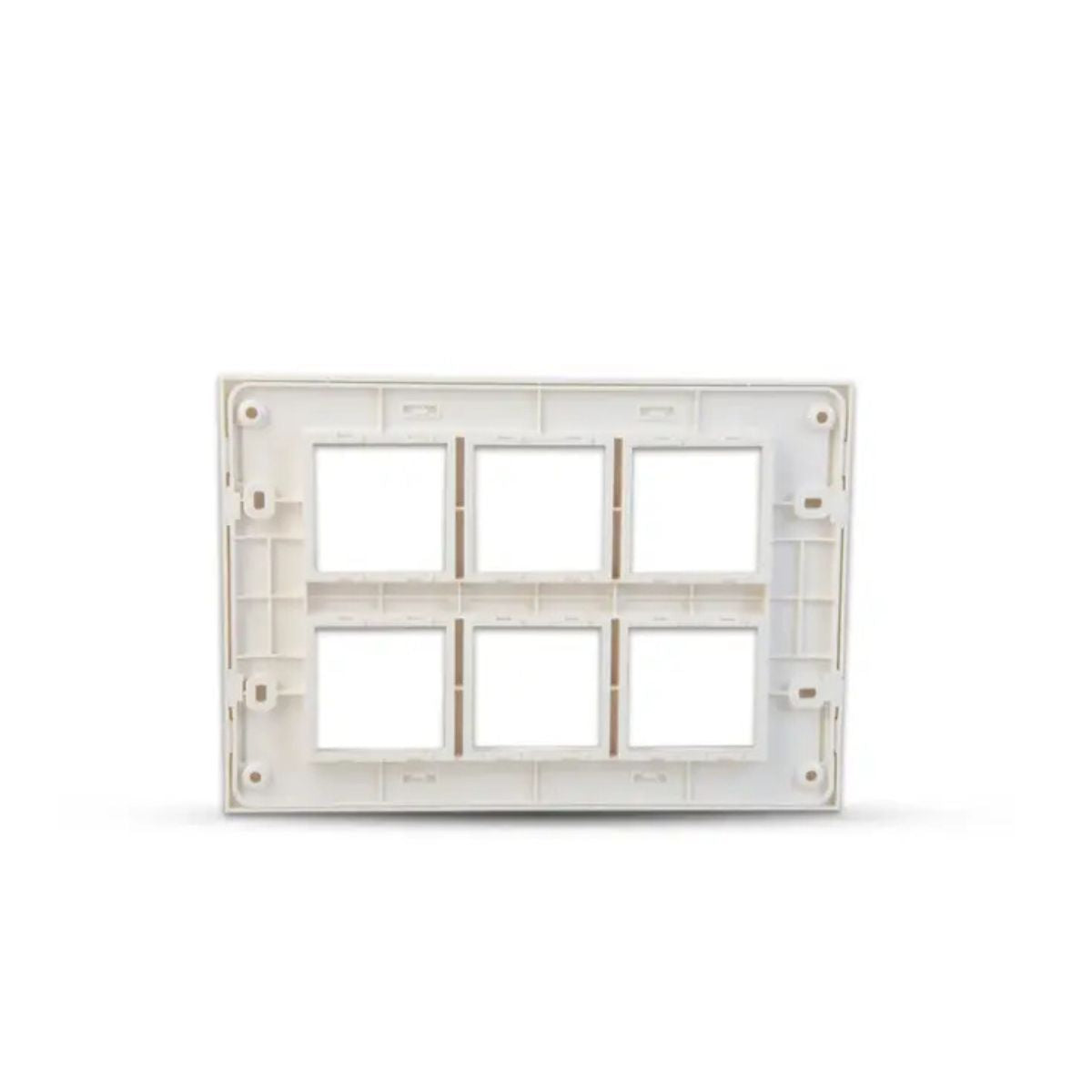 Anchor 12 Module Horizontal Plate With Chrome Collar | White | Cover Plate