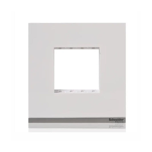 Schneider Plastic Surround Grid Plate | White Colour | 2 Module | Switch Pane