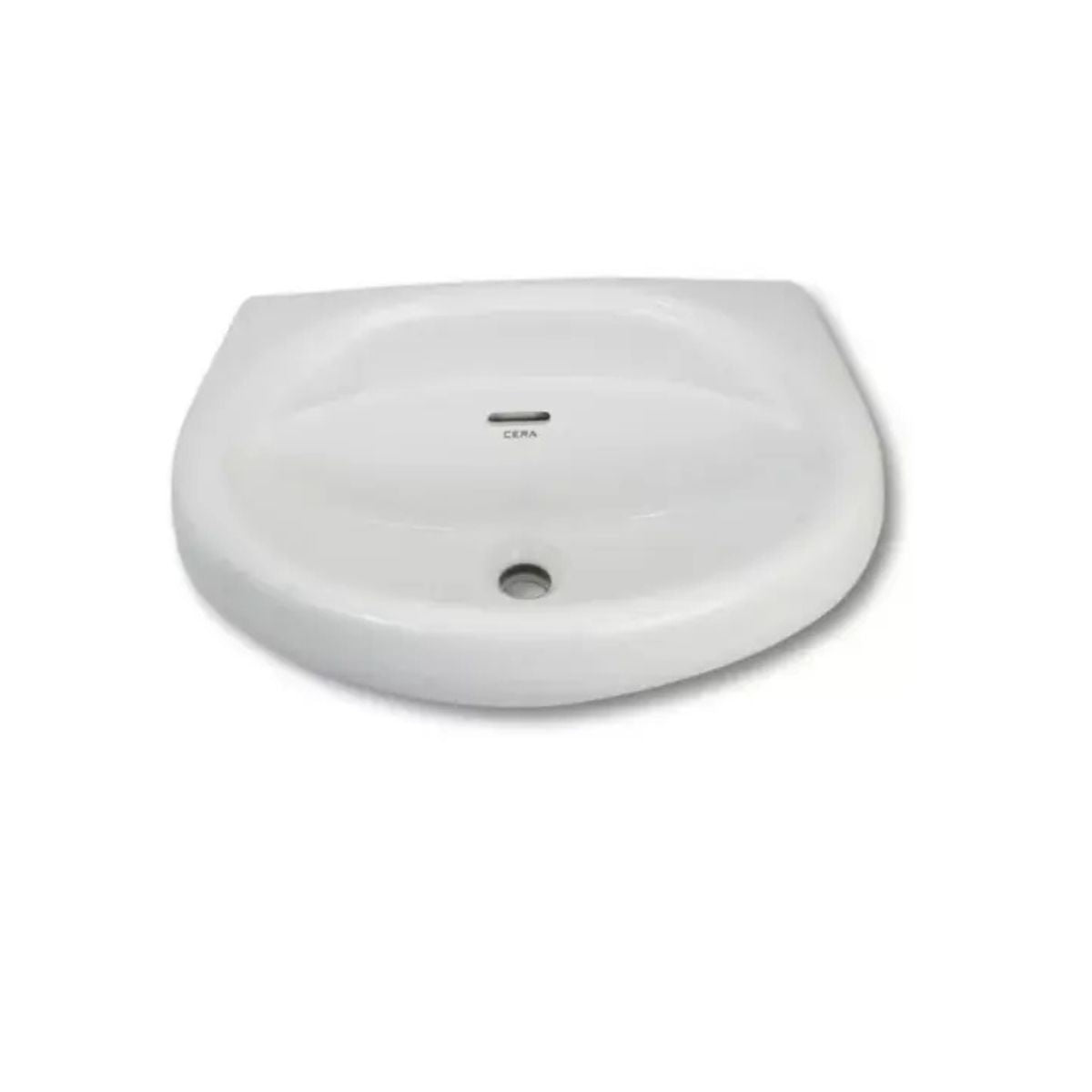 Cera Cornet Snow White Wash Basin With Half Pedestal | Height 510mm