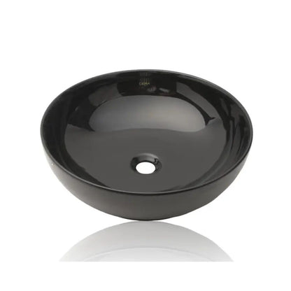 Cera Coyal Table Top Wash Basin | Matt Black Colour | Thin Rim | Large Bowl
