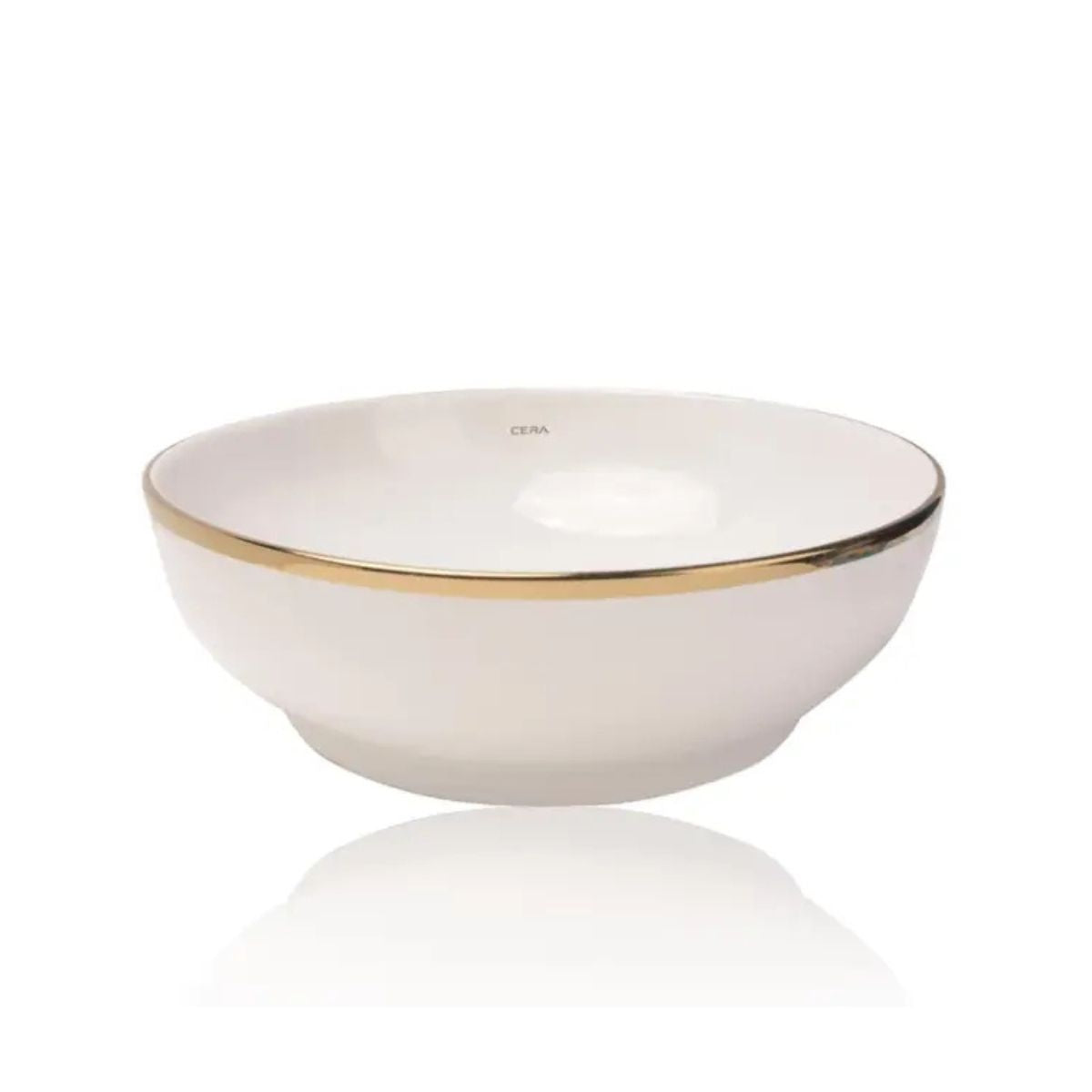 Cera Coyal Glitz Table Top French Gold Wash Basin | Thin Rim Table Top Basin