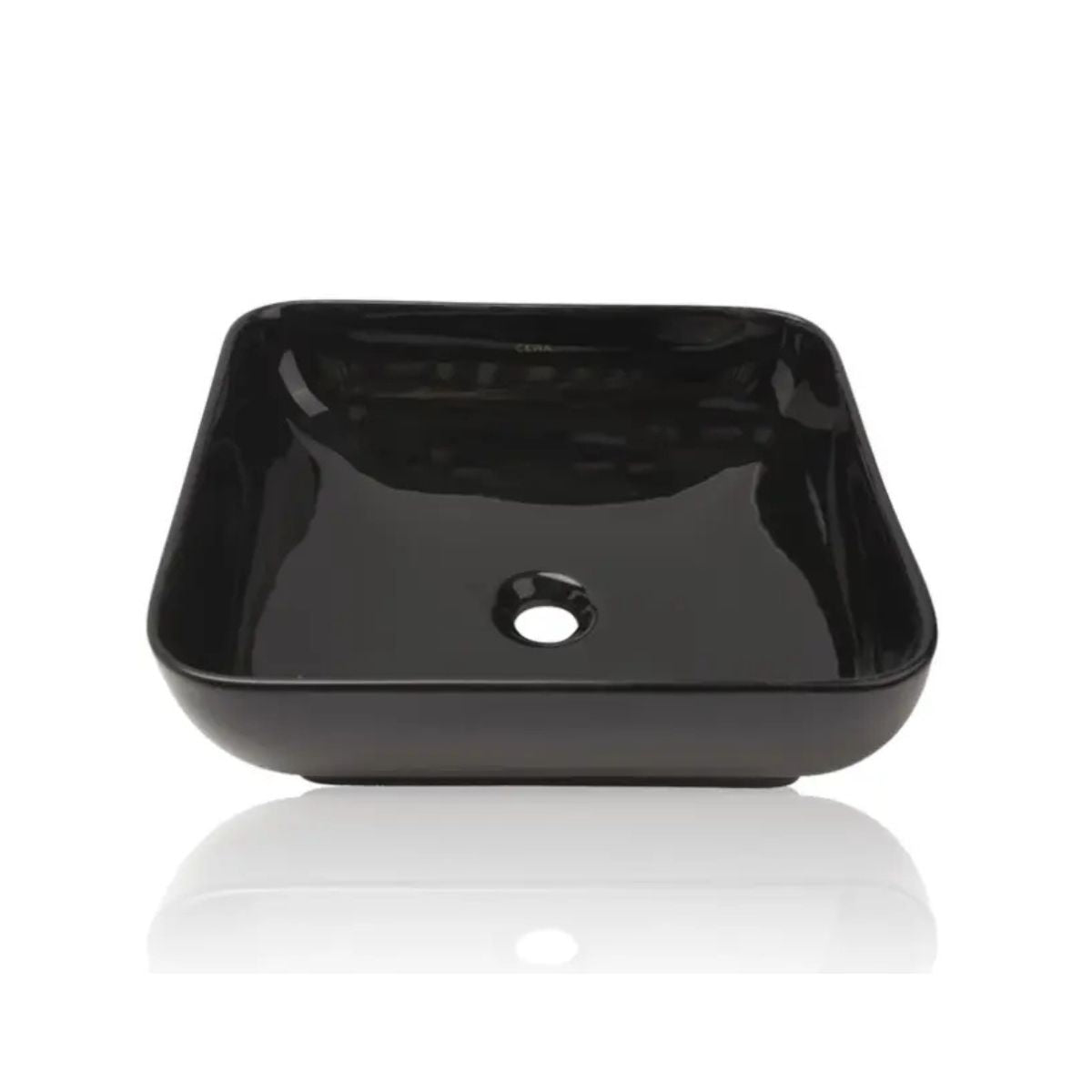 Cera Campa Table Top Wash Basin | Matt Black Finish | Thin Rim Table Top