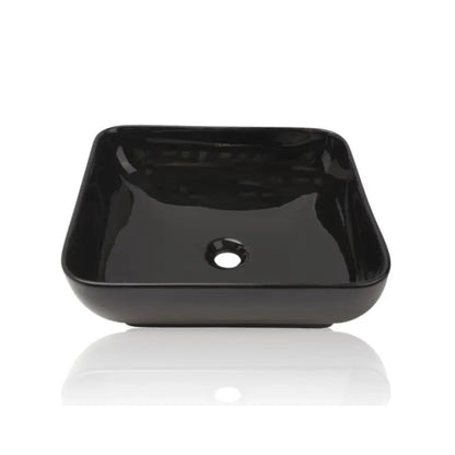 Cera Campa Table Top Wash Basin | Matt Black Finish | Thin Rim Table Top