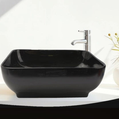 Cera Campa Table Top Wash Basin | Matt Black Finish | Thin Rim Table Top