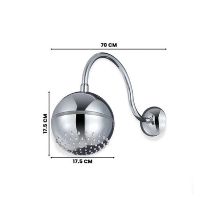 Jaquar Led Chrome Plated 180mm Circular Shape Single Flow Overhead Shower