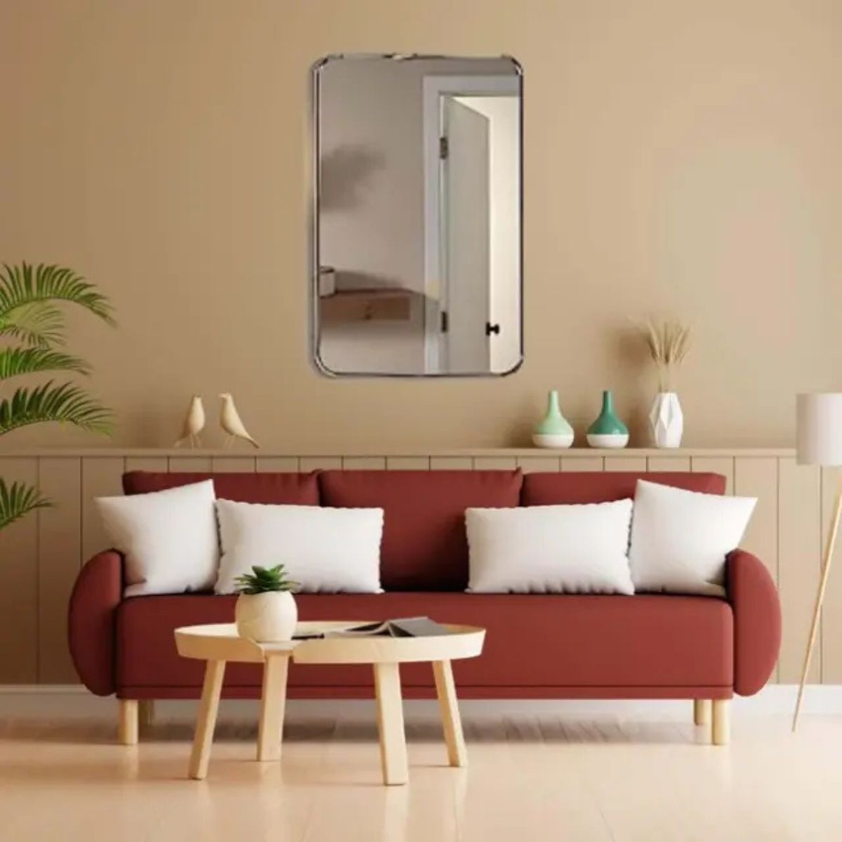 Cipla Plast Ikon Rectangle Decorative Mirror For Wall | 24 x 18 Inch