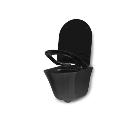 Kohler Vive Wall Hung Toilet With Seat | Black Colour | Glossy Finish
