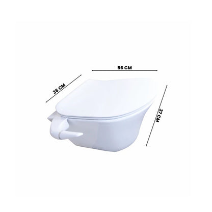 Kohler Vive Wall Hung Toilet Bowl With Seat Cover | White Colour