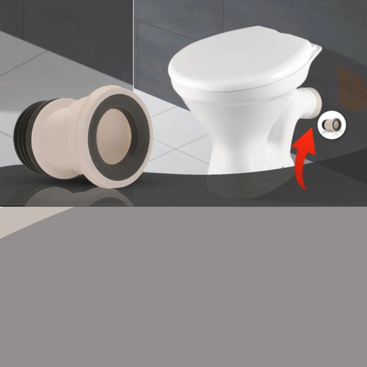 Goeka Water Closet Pan Connector Off Set | Leak Proof | Easy Installation | Smooth Soil Pipe