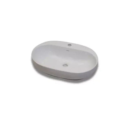 Cera Cafe Snow White Table Top Wash Basin | Rectangle Bowl