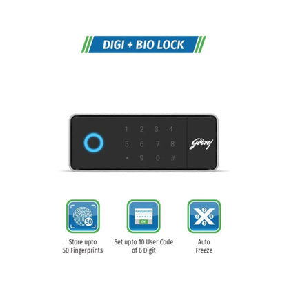 Godrej NX Pro Digital (30 Ltr) Ebony Home Locker | With External USB Charging