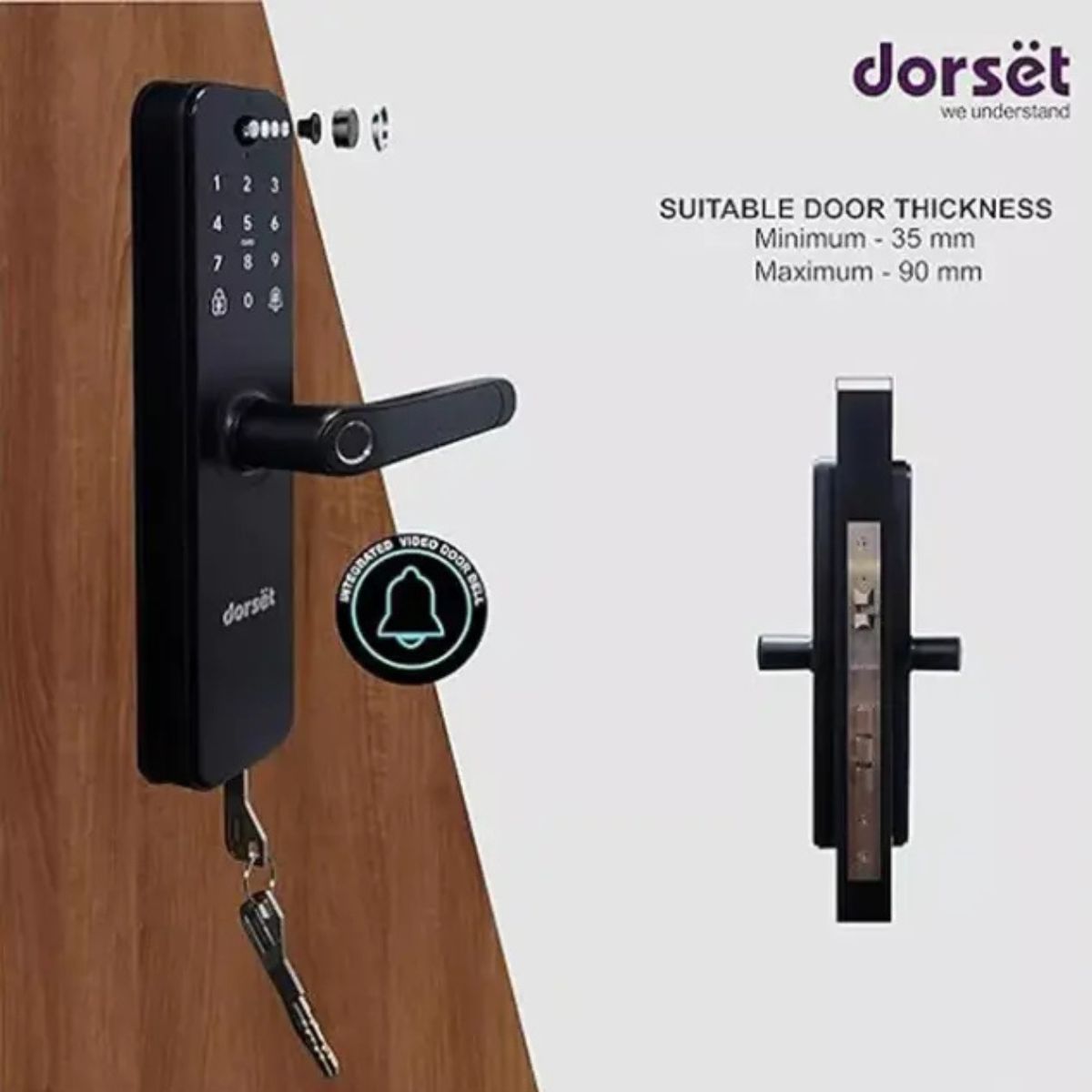 Dorset DG 204 MRG Combo 4-In-1 Access (Bio+Pin+Card+Key) Digital Lock