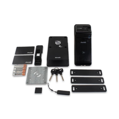 Dorset DG 601 Rim Digital Door Lock | Black | Fingerprint ID | Mechanical Key