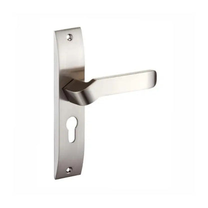 Dorset Hale Handle Set on Plate with Cylinder Satin Chrome | Secure Locking System